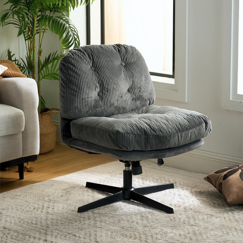Foto 4 pulgar | Sillon Ocasional Individual Con Giro De 360 ​​grados Gris Gomyhome