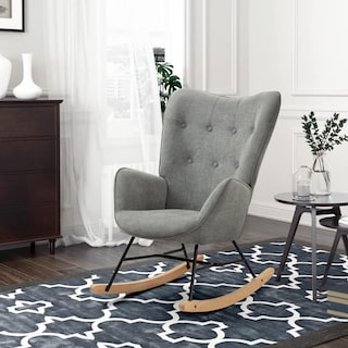 Foto 8 | Mecedora Sillón Moderno Cómodo Sillón Reclinable Terciopelo Gris gomyhome