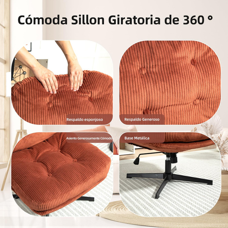 Foto 5 | Sillon Ocasional Individual Con Giro De 360 ​​grados Blanco Gomyhome