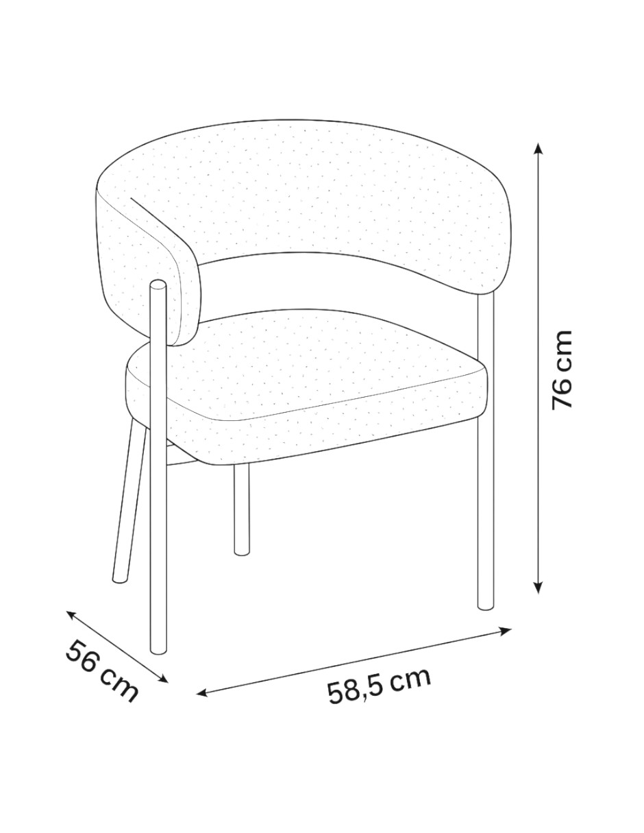 Foto 5 pulgar | Sillon Saul Tela Beige