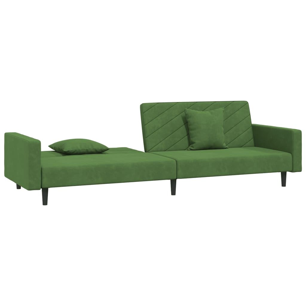 Foto 5 pulgar | Sofá Cama Vidaxl De 2 Plazas  Terciopelo Verde Oscuro  220 Cm  Con Almohadas - Venta Internacional.