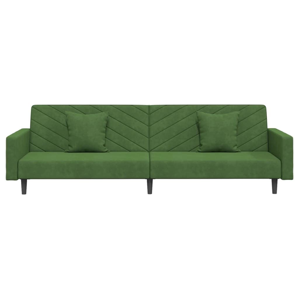 Foto 6 pulgar | Sofá Cama Vidaxl De 2 Plazas  Terciopelo Verde Oscuro  220 Cm  Con Almohadas - Venta Internacional.
