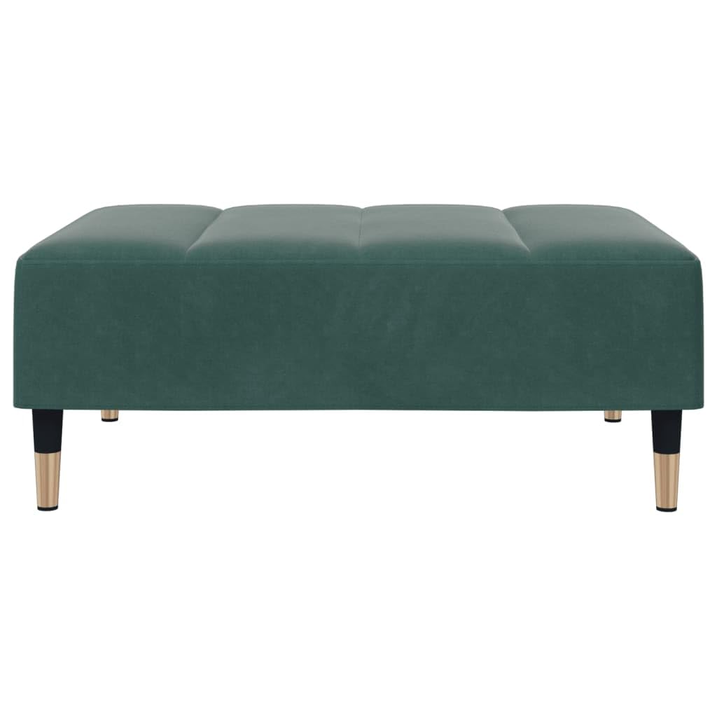 Foto 7 pulgar | Sofá Cama Vidaxl De 2 Plazas De Terciopelo Verde Oscuro Con Reposapiés - Venta Internacional.