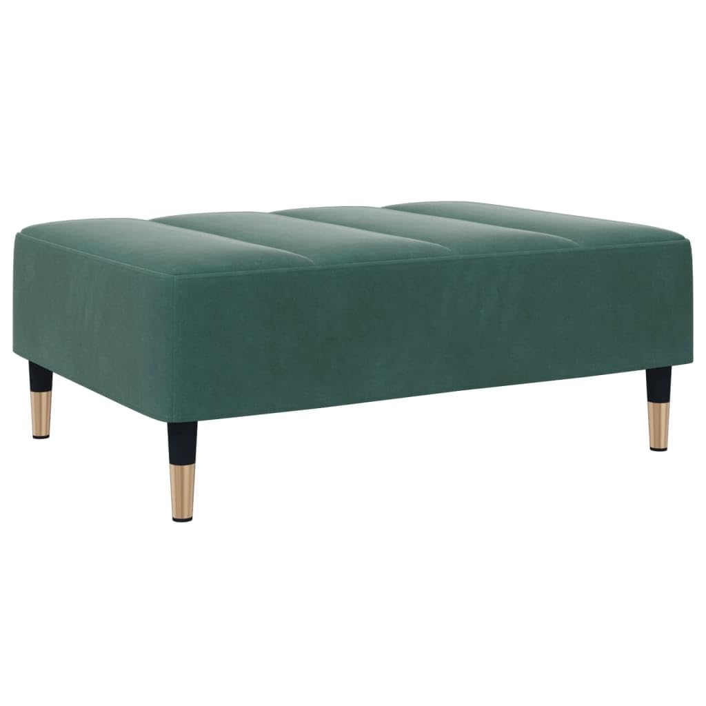 Foto 8 pulgar | Sofá Cama Vidaxl De 2 Plazas De Terciopelo Verde Oscuro Con Reposapiés - Venta Internacional.