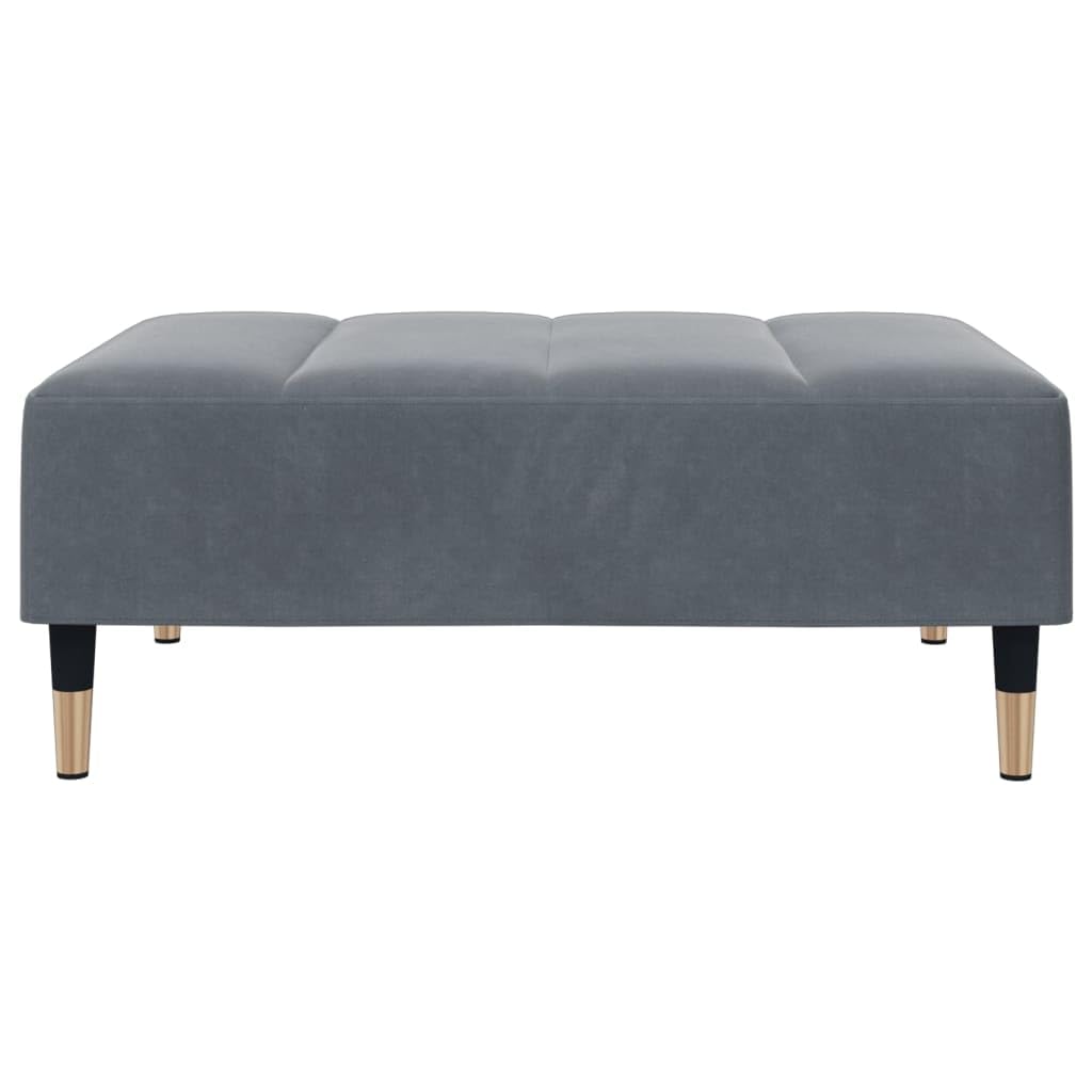 Foto 7 pulgar | Sofá Cama Vidaxl De 2 Plazas Con Taburete De Terciopelo Gris Oscuro - Venta Internacional.