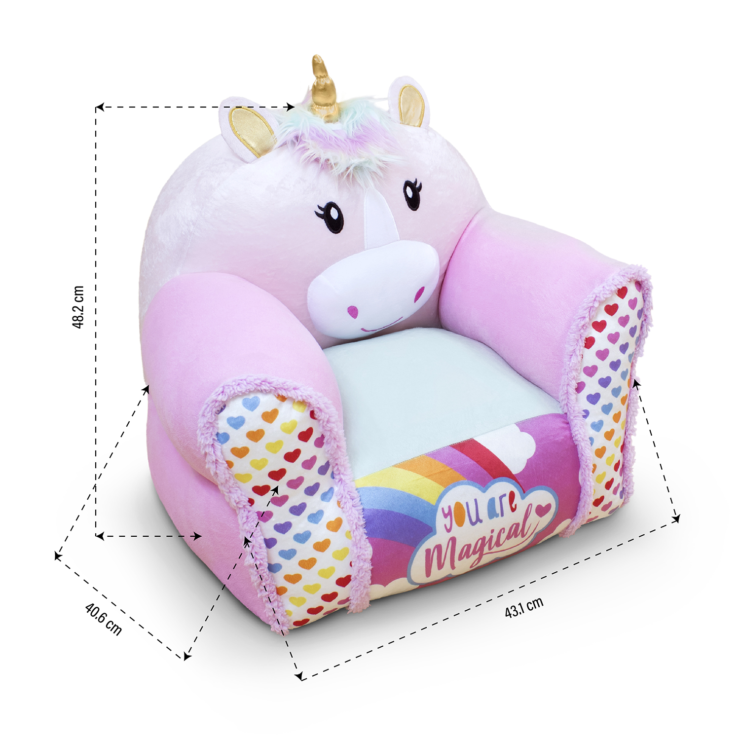 Foto 7 pulgar | Sillón Infantil Andromeda Inc Unicornio color Rosa