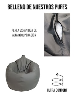 Foto 3 | Puff Lunics Oval Mediano color Gris
