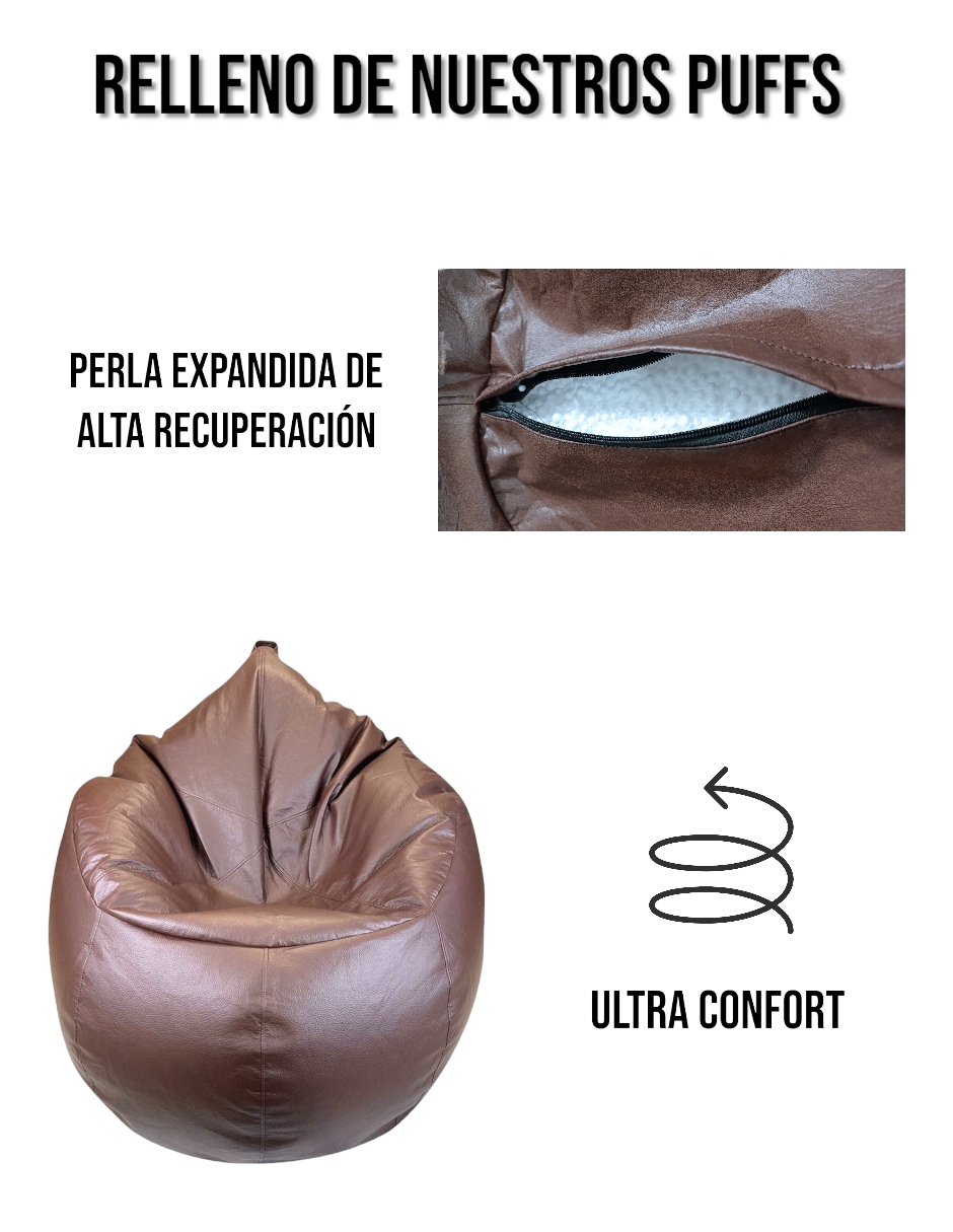 Foto 4 pulgar | Puff Lunics Oval color Chocolate PUOV-MEDCH Mediano