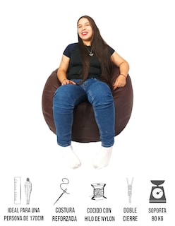 Foto 4 | Puff Lunics Oval color Chocolate PUOV-MEDCH Mediano
