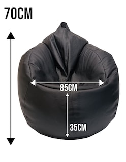 Foto 3 | Puff Lunics Oval color Negro Mediano
