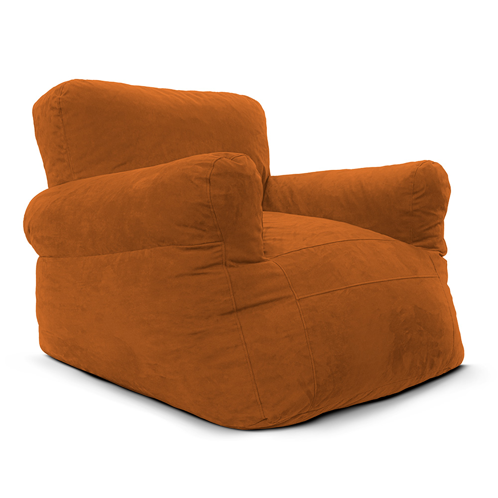 Foto 6 pulgar | Puff Sillón Individual Gran Tamaño C/Funda de Cojín Sacoos color Naranja