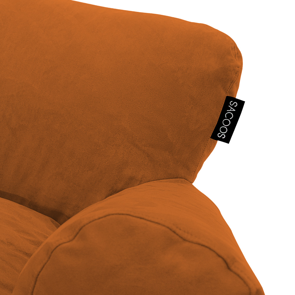 Foto 7 | Puff Sillón Individual Gran Tamaño C/Funda de Cojín Sacoos color Naranja