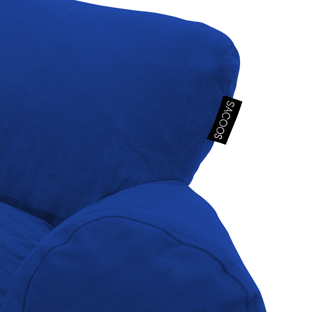 Foto 5 | Puff Sillón Individual Gran Tamaño C/Funda de Cojín Sacoos color Azul