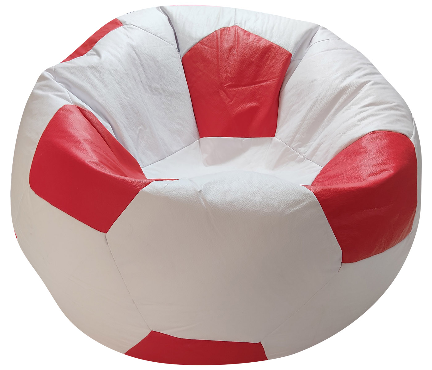 Puff Balón De Soccer Kid's Confortable Lunics Blanco-rojo Chico