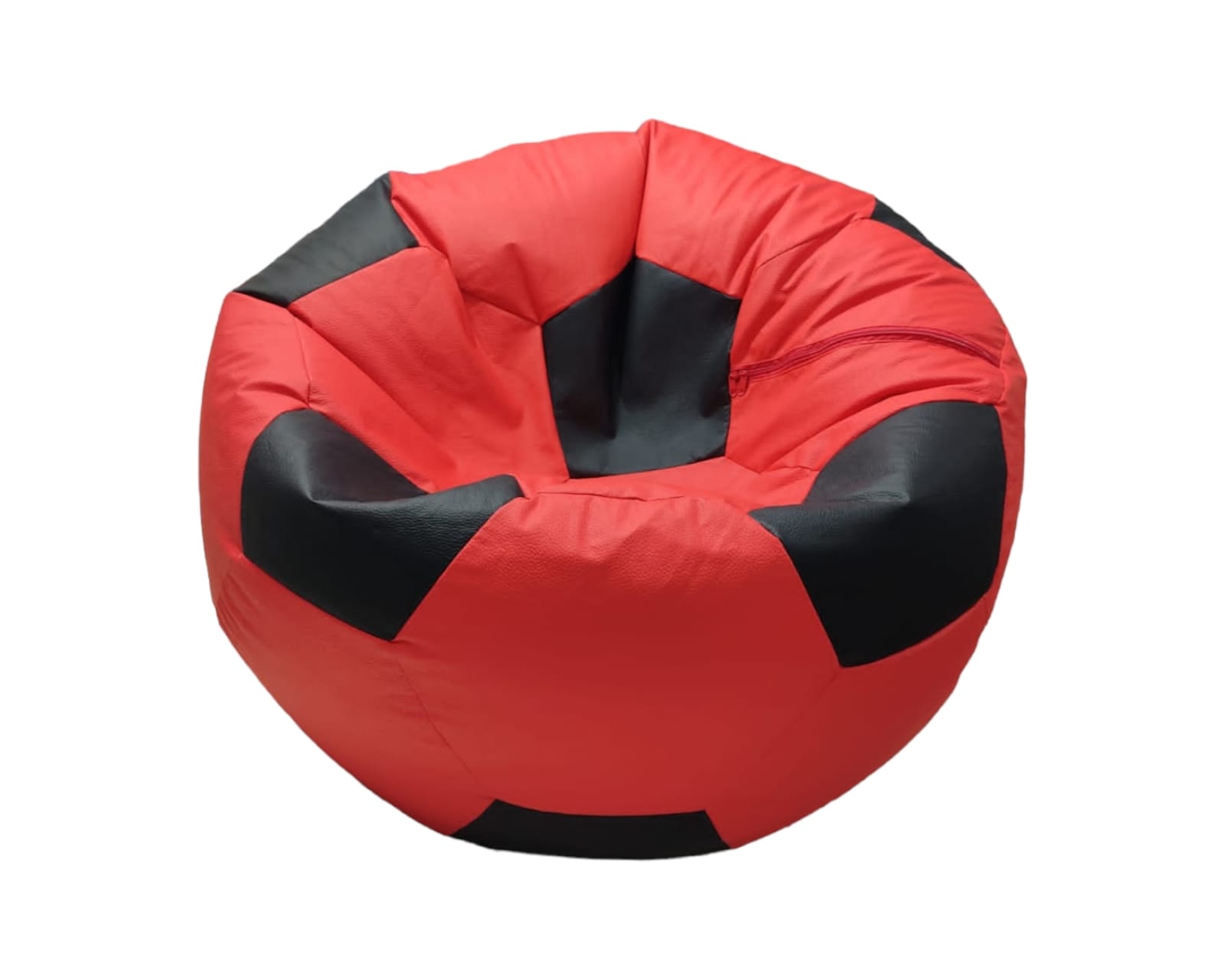 Puff Balón De Soccer Kid's Confortable Lunics Rojo-negro Chico