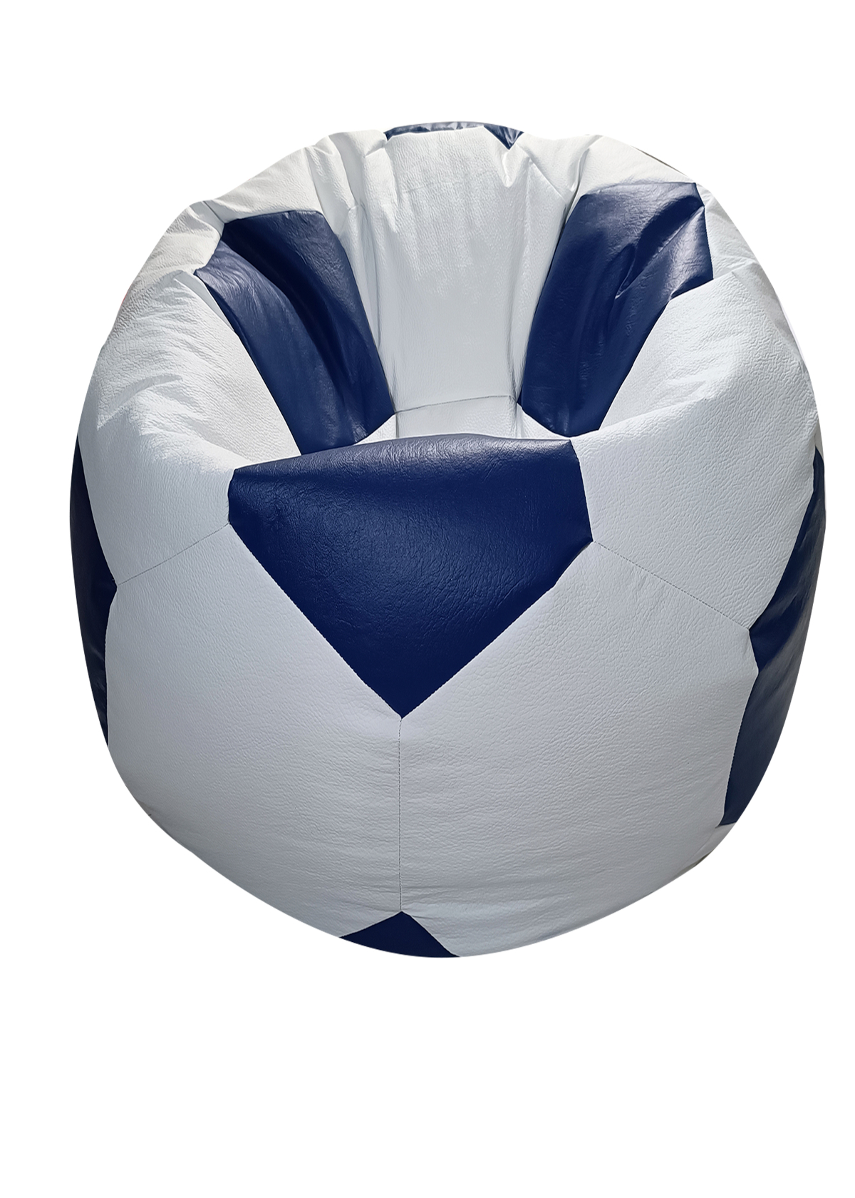 Puff Balón De Soccer Kid's Confortable Lunics Blanco-azul Rey Chico