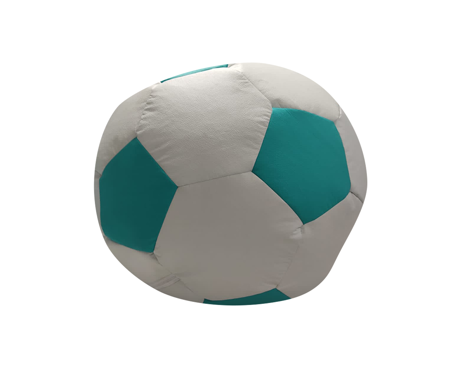 Foto 6 | Puff Balón De Soccer Kid's Confortable Lunics Blanco-azul Turquesa Chico