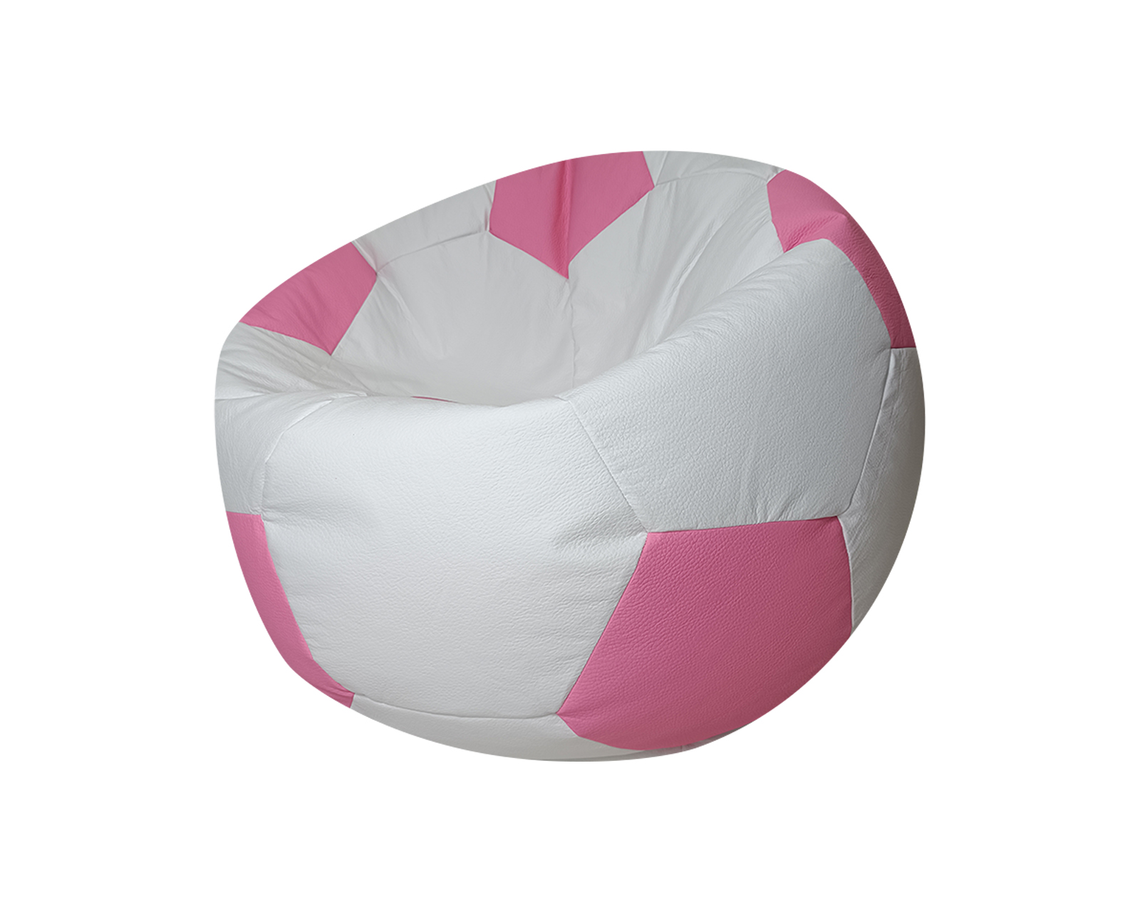 Foto 2 | Puff Balón De Soccer Kid's Confortable Lunics Blanco-rosa Coral Chico