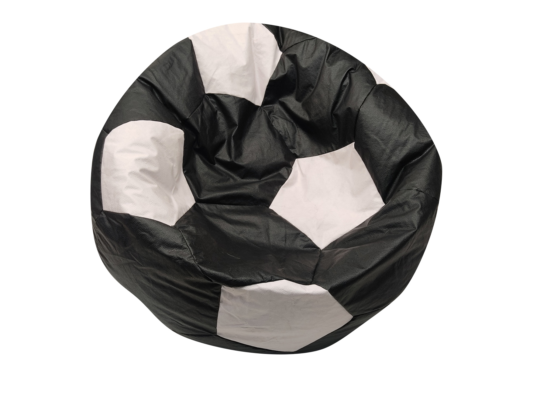 Puff Balón De Soccer Kid's Confortable Lunics Negro Blanco Chico