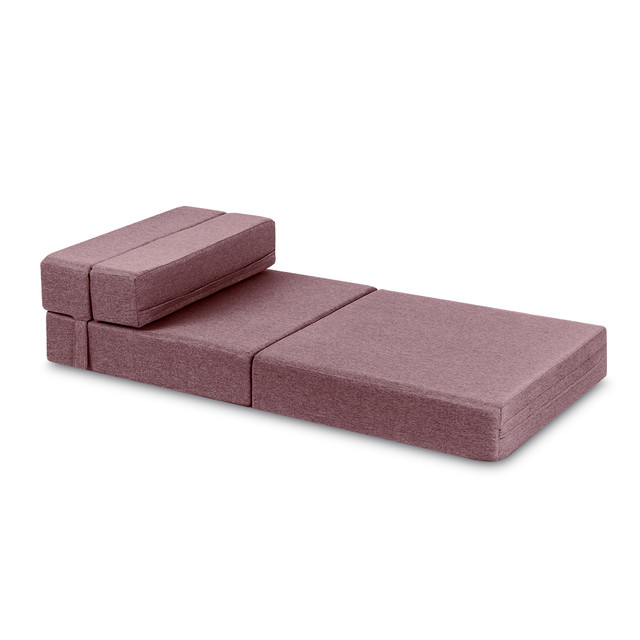 Foto 6 pulgar | Sofá Cama Plegable Individual Atlas Basics Rosa