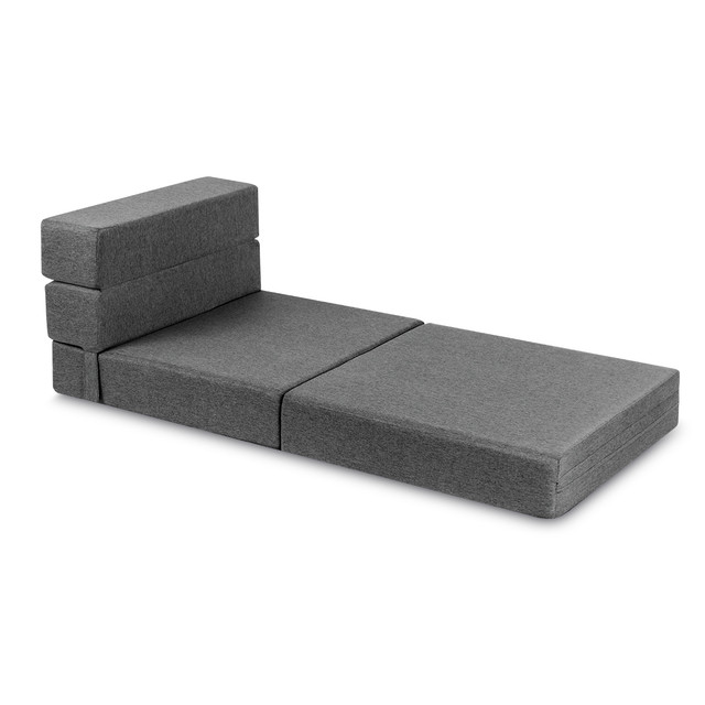 Foto 5 | Sofá Cama Plegable Atlas Basics Individual Tipo Puff color Gris Claro