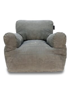 Foto 8 | Puff Sillón Individual Gran Tamaño Gris + Bedrest Café