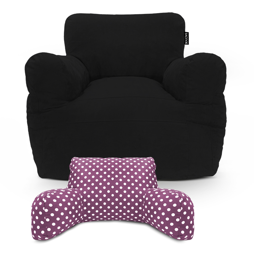 Puff Sillón Individual Gran Tamaño Oxford + Bedrest Fiusha