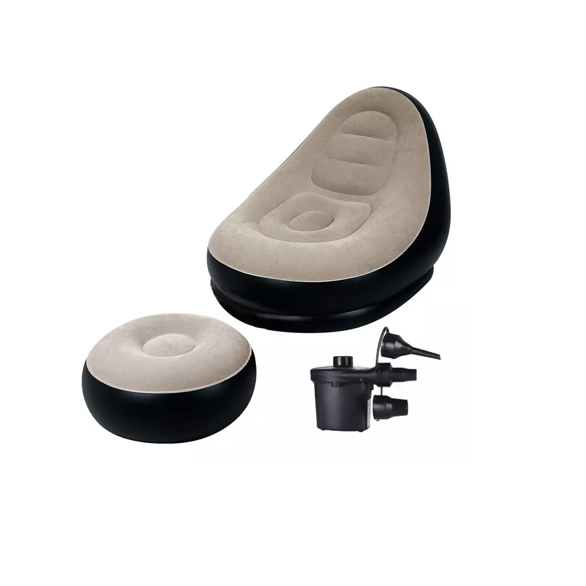 Sillón Inflable Impermeable y Reposapiés + Bomba Eléctrica Eo Safe Imports ESI-13295 Multicolor $1,059