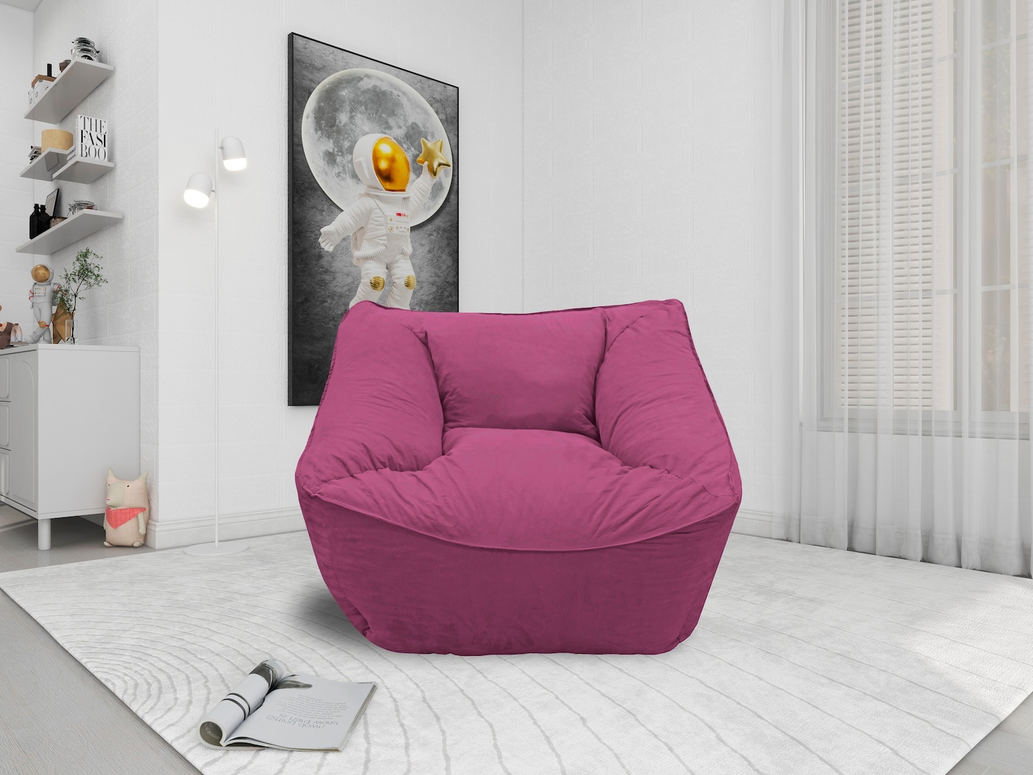 Sillon Puff El Bazar Store Rosa, Sillon Ocasional