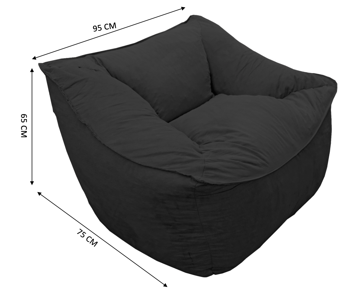 Foto 7 pulgar | Sillon Puff El Bazar Store Negro, Sillon Ocasional