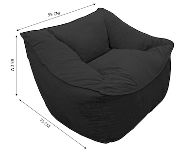 Foto 6 | Sillon Puff El Bazar Store Negro, Sillon Ocasional