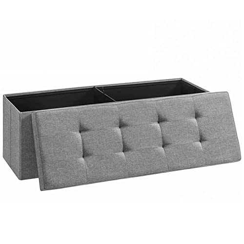 Foto 2 pulgar | Banco Otomano De Almacenamiento Songmics Gris Claro 110 X 38 X 38 Cm - Venta Internacional.