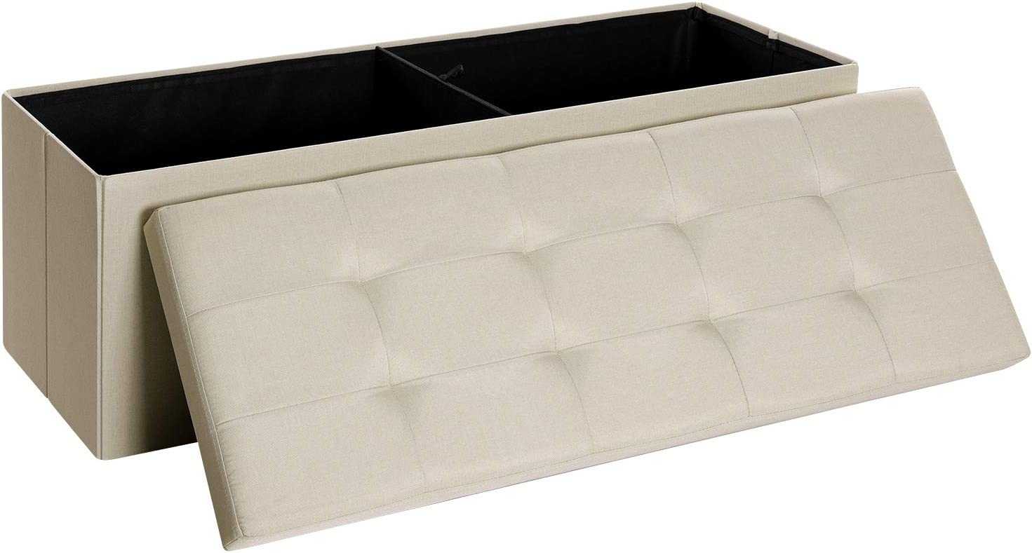 Foto 1 | Otomana Plegable Songmics Ulsf77br De 43 Pulgadas Con Espacio De Almacenamiento