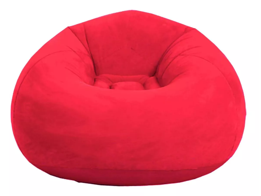 Foto 2 pulgar | Sillón Inflable Hinchable Rojo de PVC Flocado Ecológico