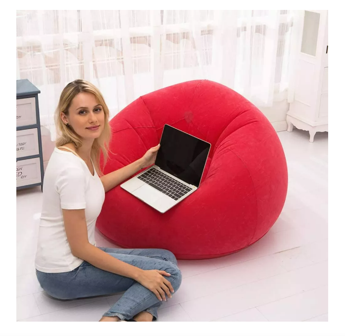 Foto 2 | Sillón Inflable Hinchable Rojo de PVC Flocado Ecológico