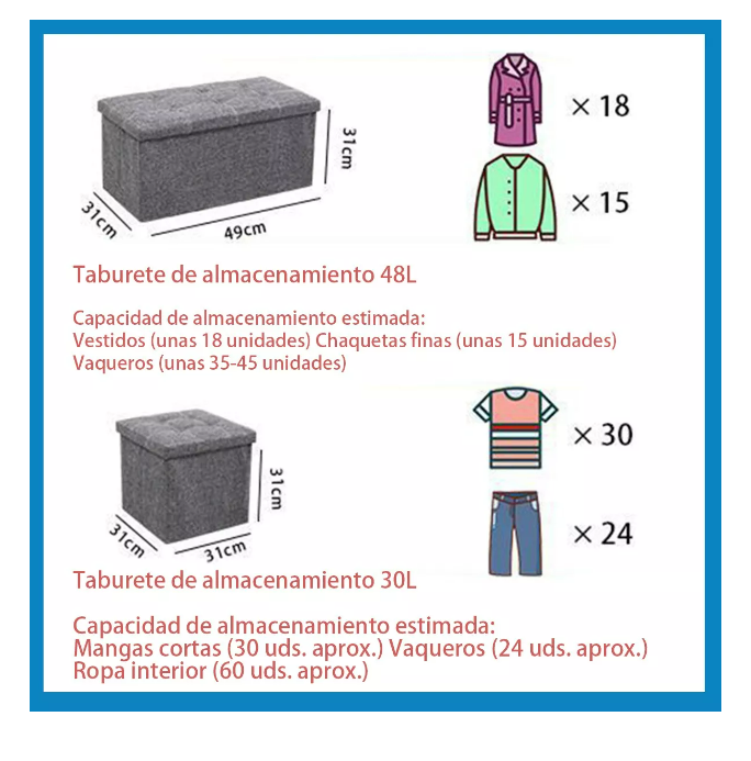 Foto 5 pulgar | Banco Organizador Plegable con Cajón Almacenador Cafe Best