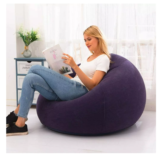 Foto 4 pulgar | Sillón Inflable Hinchable Morado de PVC Flocado Ecológico