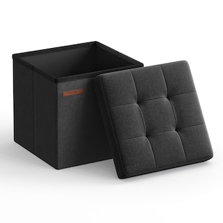 Foto 1 | Otomana Plegable Songmics 30 X 30 X 30 cm Negro