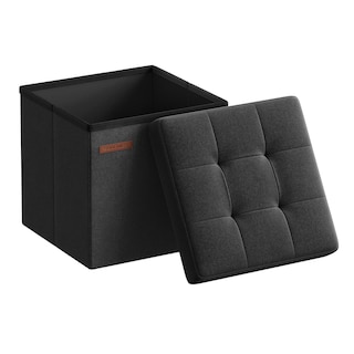 Foto 2 | Otomana Plegable Songmics 30 X 30 X 30 cm Negro