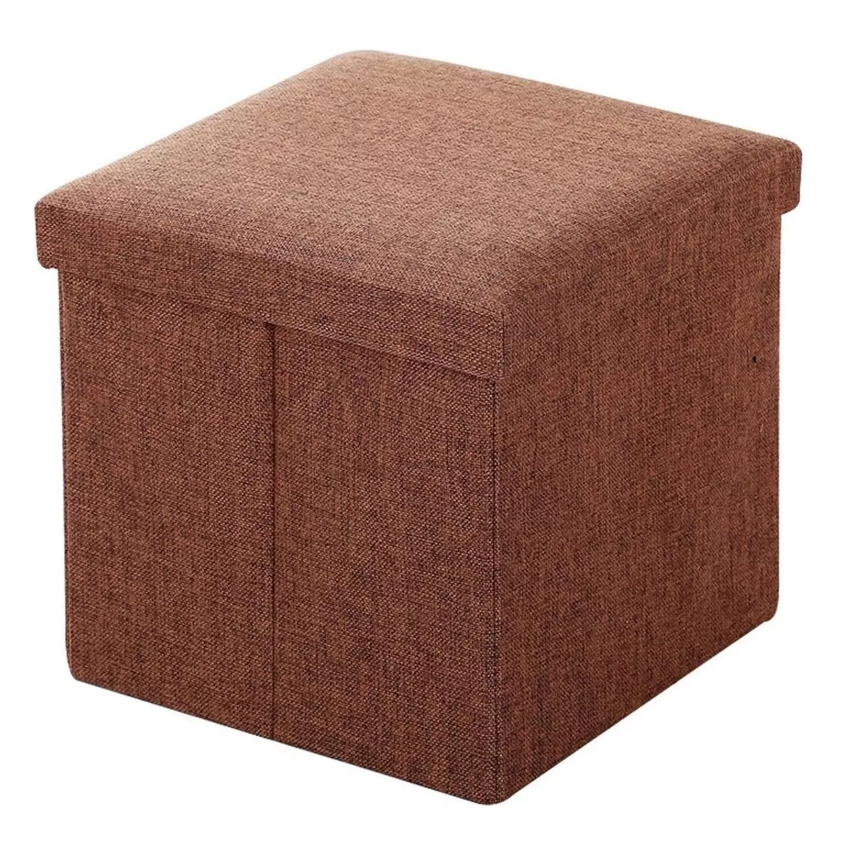 Puff Silla Cubo Organizador Plegable Cajón Almacenador Eo Safe Imports Café