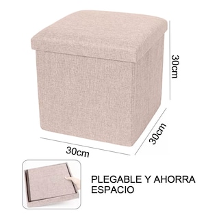 Foto 2 | Puff Silla Cubo Organizador Plegable Cajón Almacenador Eo Safe Imports