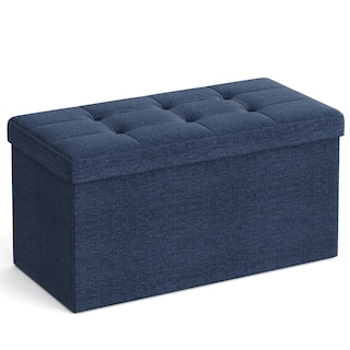 Foto 1 | Banco de Almacenamiento Puff Azul Oscuro 76 cm