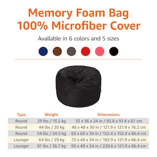 Foto 3 | Puf Amazon Basics De Espuma Viscoelástica De 3 Pies Con Microfibra - Venta Internacional.