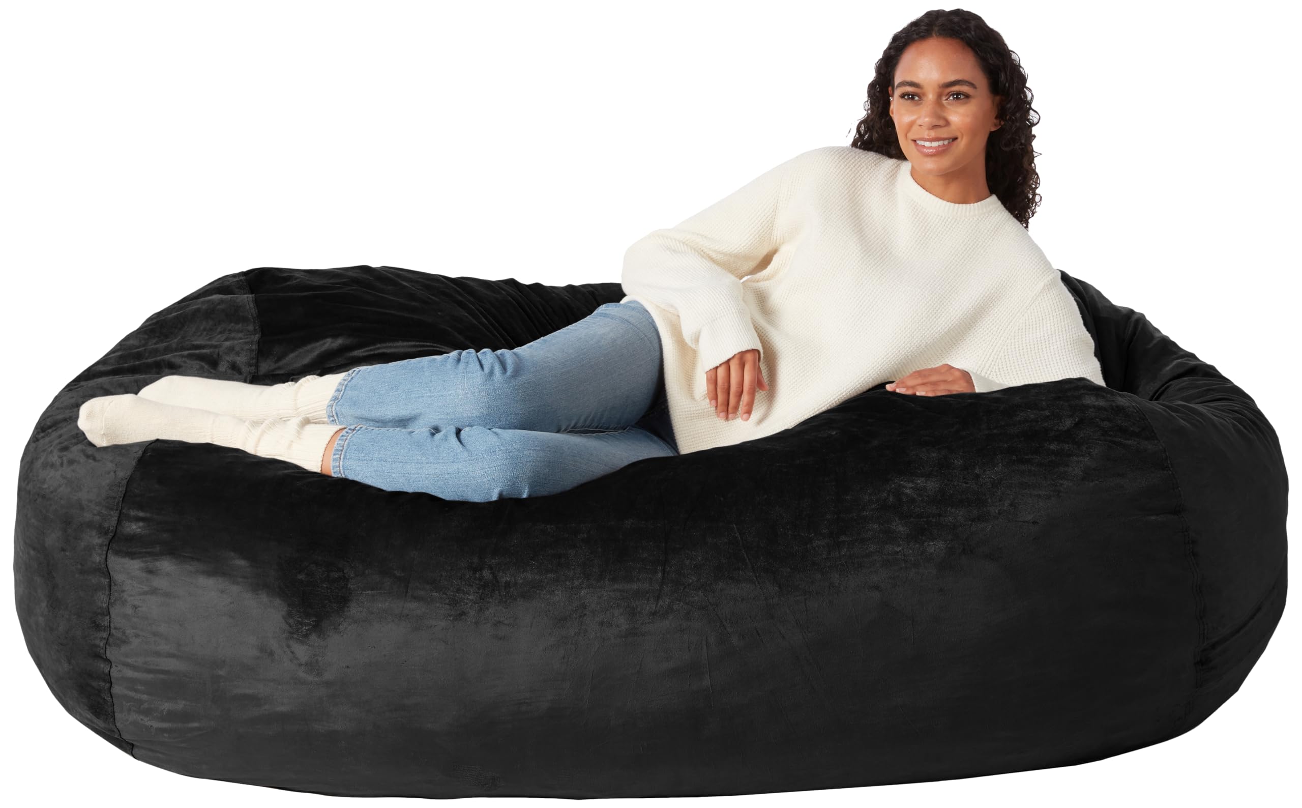 Puf Amazon Basics De Espuma Viscoelástica De 6 Pies, Negro, Para Adultos - Venta Internacional.