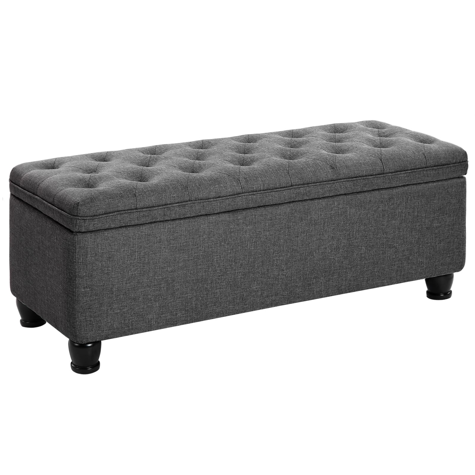 Foto 1 | Otomana De Almacenamiento Songmics Ulom070g01 Con Tapa Operativa Gris Oscuro - Venta Internacional.