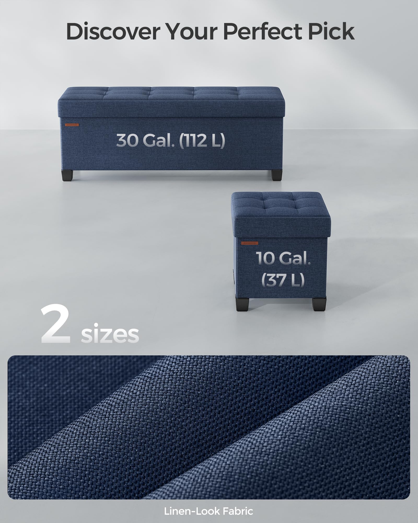 Foto 7 pulgar | Reposapiés Songmics Azul - Venta Internacional