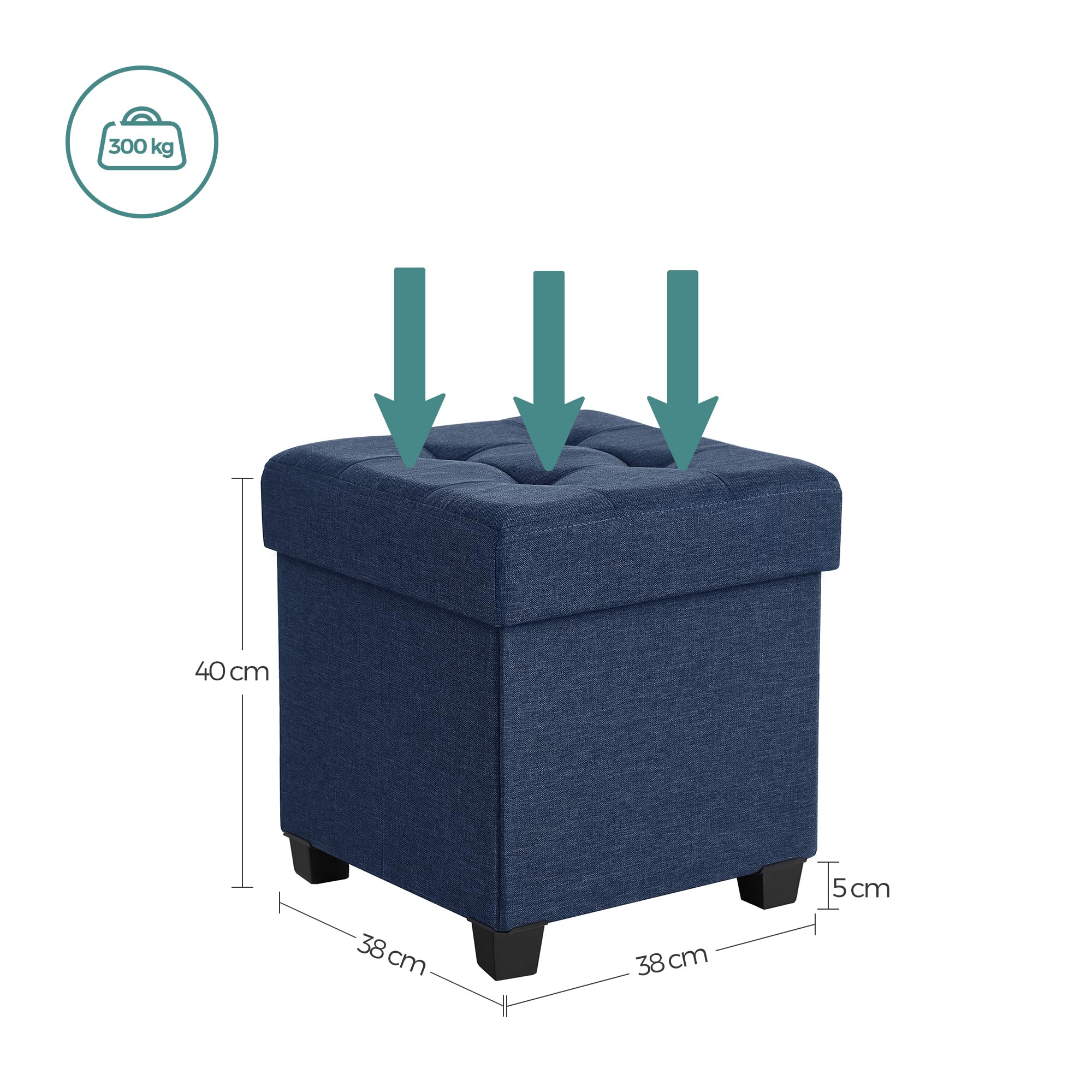 Foto 7 | Reposapiés Songmics Azul - Venta Internacional