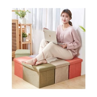 Foto 4 | Silla Cuboid Plegable con Cajón Almacenador Eo Safe Imports Esi-20751 Beige