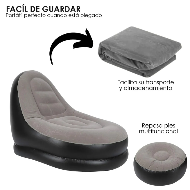 Foto 5 pulgar | Sillón Inflable Xtellar + Reposapiés Versátil e Impermeable
