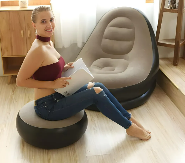 Foto 5 pulgar | Sillón Inflable Xtellar + Reposapiés Versátil